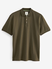 Green Textured Polo Shirt - Image 7 of 8