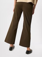 Whistles Green Pintuck Kickflare Trousers - Image 4 of 5