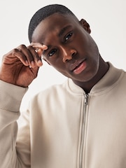 Ecru Jersey Bomber Jacket - Image 4 of 7