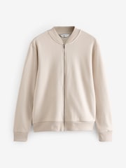 Ecru Jersey Bomber Jacket - Image 5 of 7