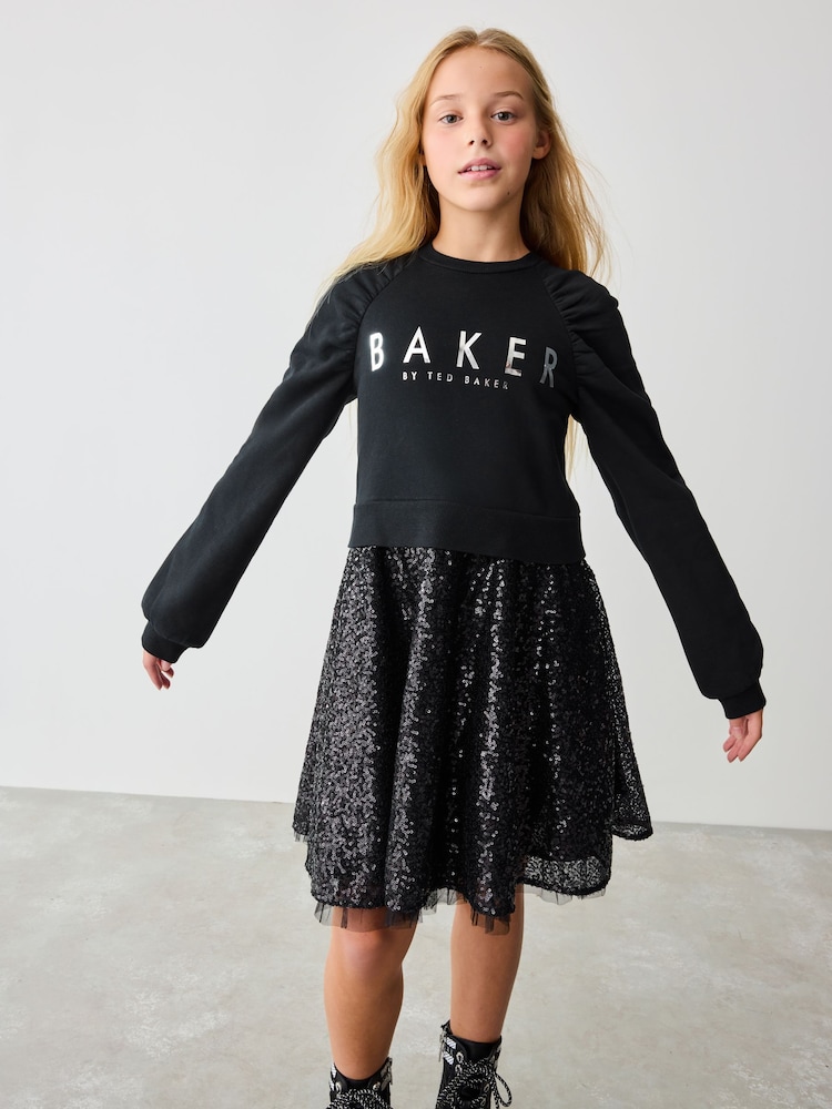 Baker by Ted Baker Sequin Pleated Sweat Dress - Image 1 of 8