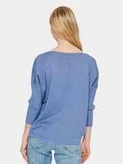 Saint Tropez Blue Mila Knitted 3/4 Sleeve Pullover - Image 2 of 5
