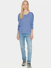 Saint Tropez Blue Mila Knitted 3/4 Sleeve Pullover - Image 3 of 5