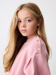 Baker by Ted Baker Plum škrlatna; vijolična obleka iz žakarja s pasom - Slika 6 iz 10