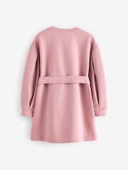 Baker by Ted Baker Plum škrlatna; vijolična obleka iz žakarja s pasom - Slika 8 iz 10
