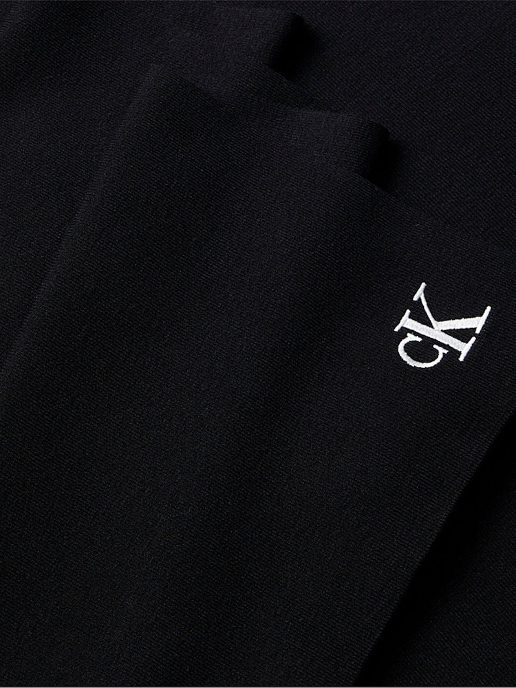 Calvin Klein Black Signature Logo Scarf - Image 4 of 4 Calvin Klein Black Signature Logo Scarf - Image 4 of 4