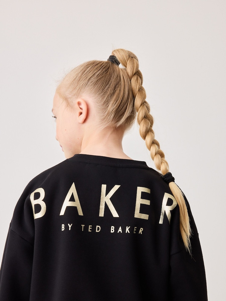 Baker by Ted Baker Back Print Sweat and Wide Leg Joggers Set - Image 6 of 11