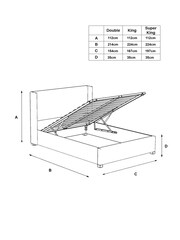 Opulent Velvet Light Grey Amelia Upholstered Ottoman Storage Bed Frame - Image 4 of 8
