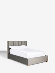 Opulent Velvet Light Grey Amelia Upholstered Ottoman Storage Bed Frame - Image 7 of 8