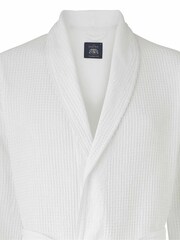 Savile Row Company Grey 100% Cotton Waffle Dressing Gown - Image 3 of 4
