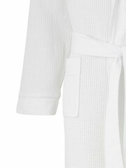 Savile Row Company Grey 100% Cotton Waffle Dressing Gown - Image 4 of 4