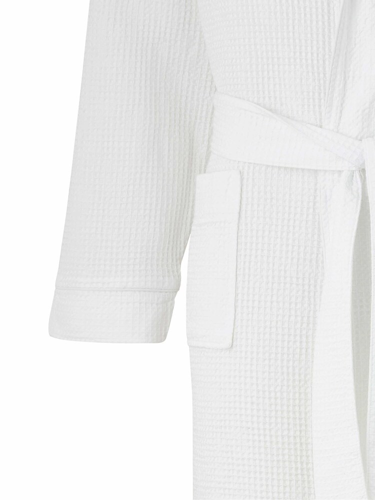 Savile Row Company Grey 100% Cotton Waffle Dressing Gown - Image 4 of 4