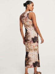 Rosa/Abstrakter Digitalprint - Strukturiertes Maxikleid - Bild 2 von 5