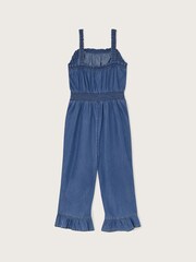 Monsoon Chambray Frill Hem Jumpsuit - Image 2 of 3