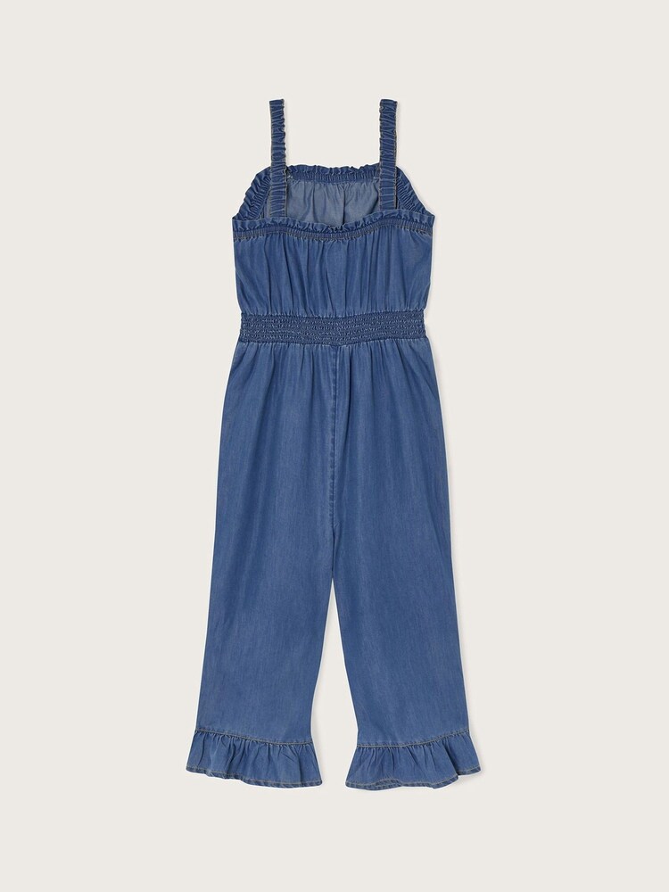 Monsoon Chambray Frill Hem Jumpsuit - Image 2 of 3 Monsoon Chambray Frill Hem Jumpsuit - Image 2 of 3