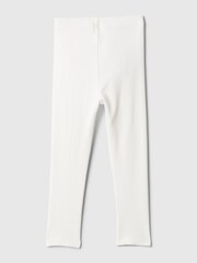 Gap White Pull On Ribbed Knit Leggings (Newborn-5yrs) - Image 2 of 2