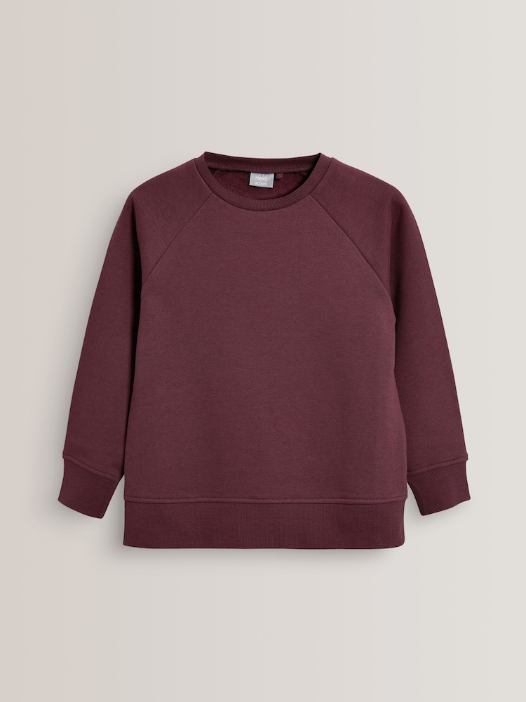 Burgundy Red 1 Pack Crew Neck School Sweater (3-16yrs) - Image 1 of 3