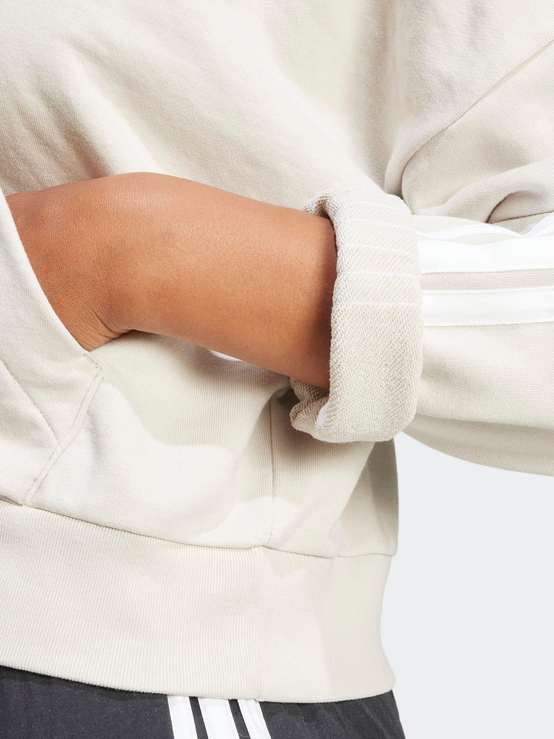 Buy adidas Cream Essentials 3-Stripes French Terry Quarter-Zip