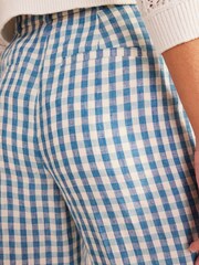 Boden Blue Tapered Linen Trousers - Image 5 of 5