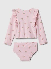 Gap Pink Rainbow Rashguard and Bikini Bottom Baby Set (Newborn-5yrs) - Image 2 of 2