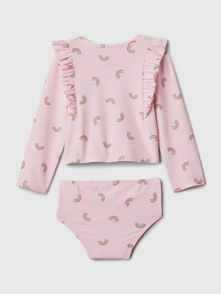 Gap Pink Rainbow Rashguard and Bikini Bottom Baby Set (Newborn-5yrs) - Image 2 of 2