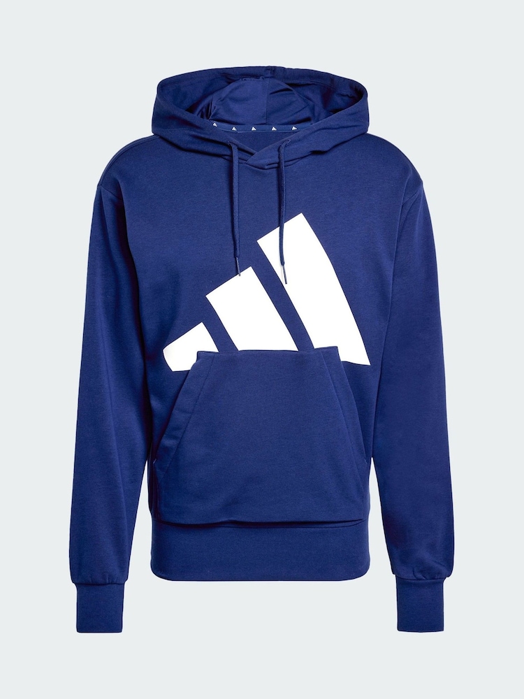 adidas Blue Essentials Big Logo French Terry Hoodie - Image 6 of 6 adidas Blue Essentials Big Logo French Terry Hoodie - Image 6 of 6
