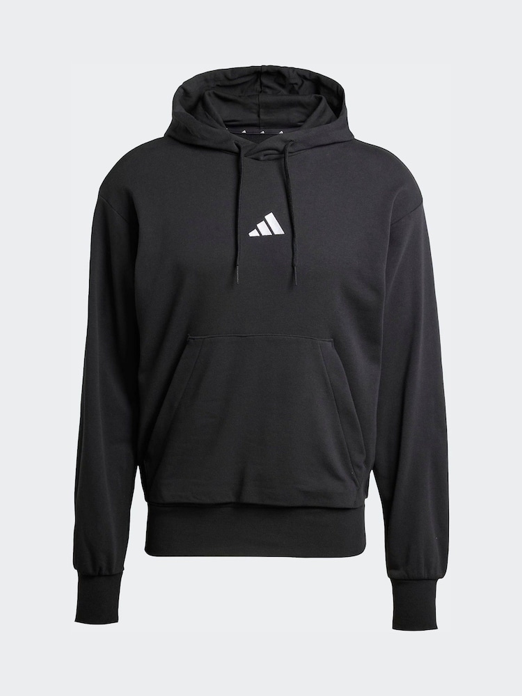 adidas Black Essentials Feelcosy French Terry Hoodie - Image 6 of 6