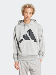 adidas Grey Essentials Big Logo French Terry Hoodie - Image 1 of 6