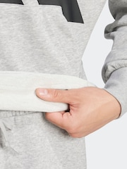 adidas Grey Essentials Big Logo French Terry Hoodie - Image 5 of 6
