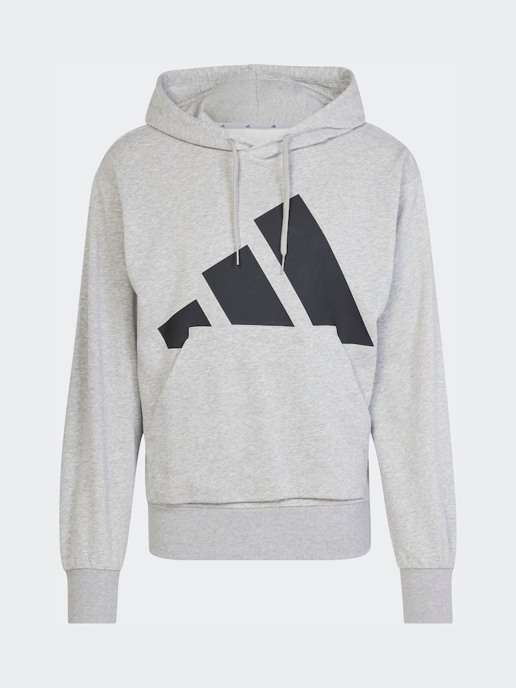 adidas Grey Essentials Big Logo French Terry Hoodie - Image 6 of 6 adidas Grey Essentials Big Logo French Terry Hoodie - Image 6 of 6