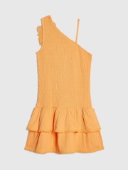 River Island Yellow Asymmetric Crochet Flower Dress - Image 2 of 4