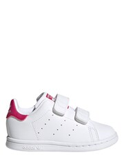 adidas Originals Infant Stan Smith White Strap Close Trainers - Image 1 of 5
