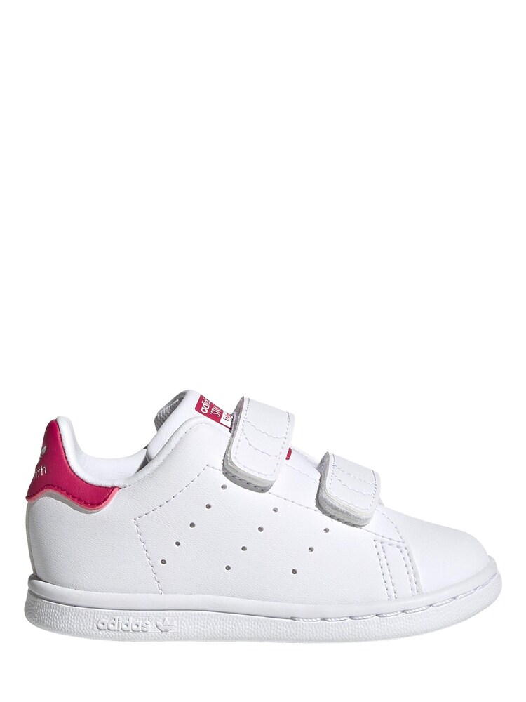 adidas Originals Infant Stan Smith White Strap Close Trainers - Image 1 of 5