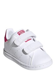 adidas Originals Infant Stan Smith White Strap Close Trainers - Image 2 of 5