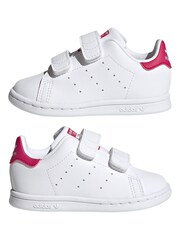 adidas Originals Infant Stan Smith White Strap Close Trainers - Image 3 of 5