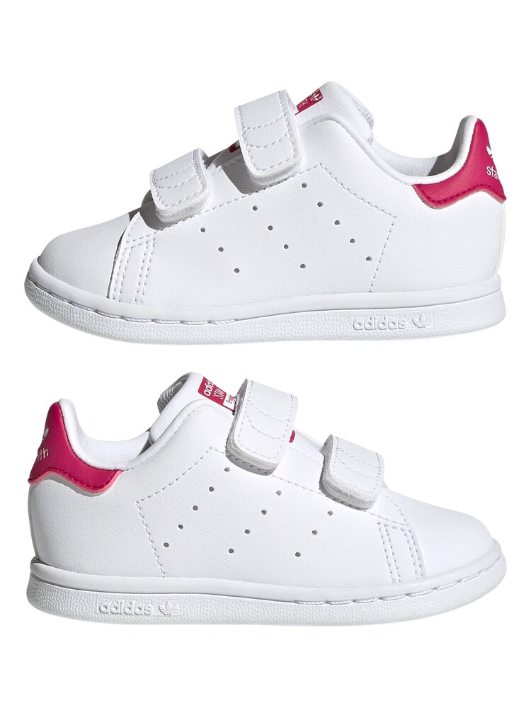 adidas Originals Infant Stan Smith White Strap Close Trainers - Image 3 of 5