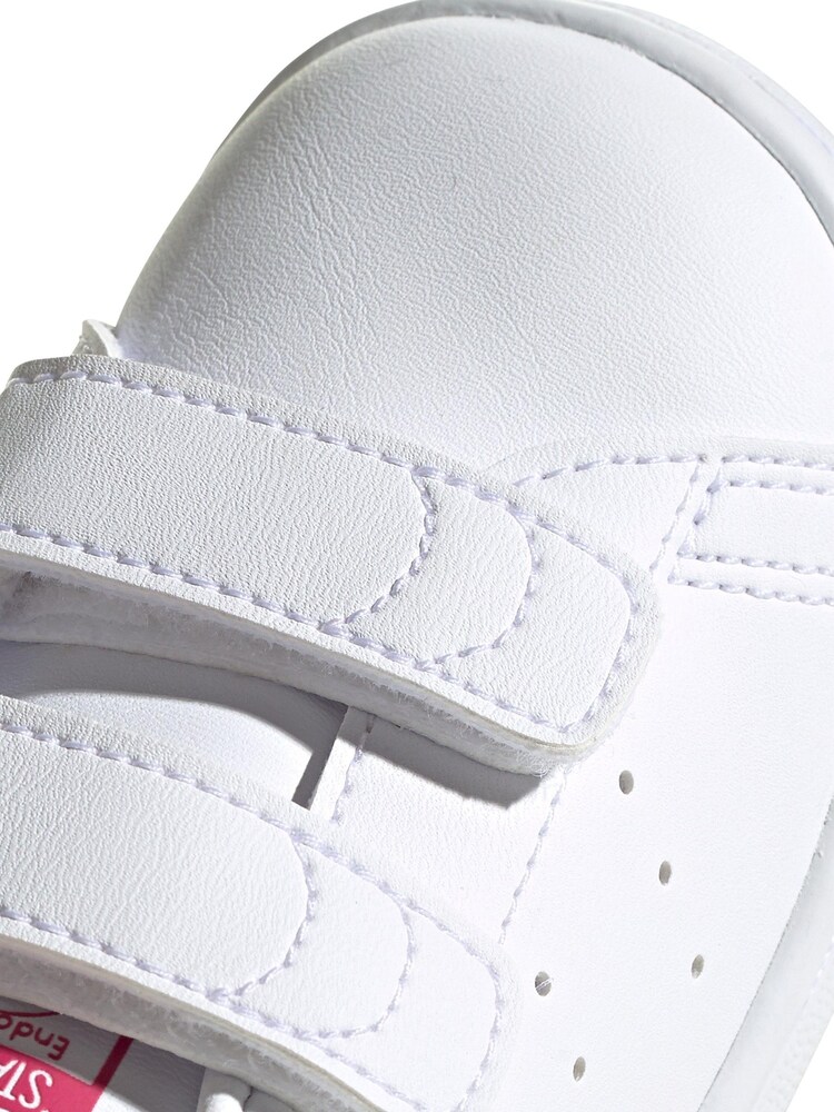 adidas Originals Infant Stan Smith White Strap Close Trainers - Image 4 of 5