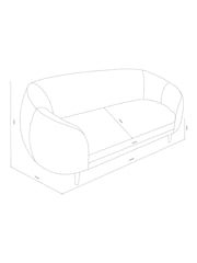 MADE.COM Blue Trudy 2 Seater Sofa - Image 8 of 8
