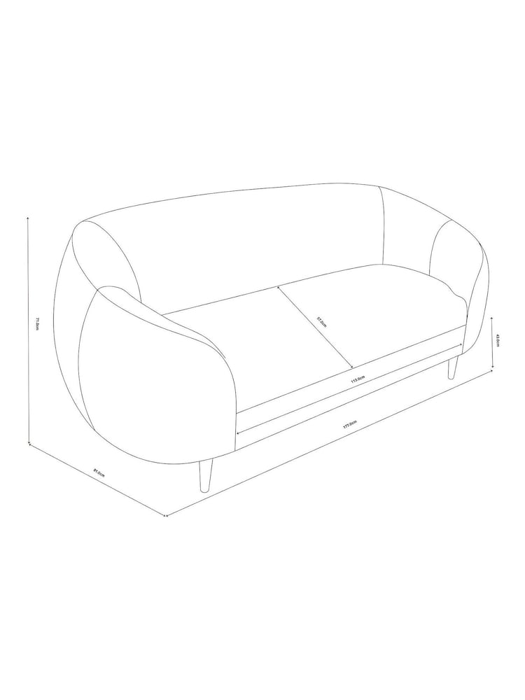 MADE.COM Blue Trudy 2 Seater Sofa - Image 8 of 8
