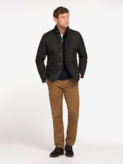 Barbour® Black Powell Quilted Jacket - Image 3 of 13