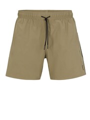 BOSS Green Recycled Material Swim Shorts with Logo and Signature Stripe - Image 4 of 4