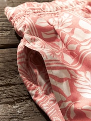 Light Pink Artisan Regular Fit Printed Swim Shorts - Image 10 of 13