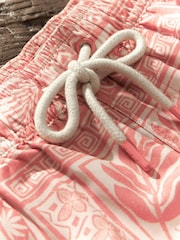 Light Pink Artisan Regular Fit Printed Swim Shorts - Image 11 of 13