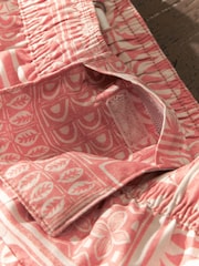 Light Pink Artisan Regular Fit Printed Swim Shorts - Image 8 of 13
