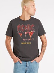 Amplified Grey Highway To Hell 100% Cotton T-Shirt - Image 1 of 4