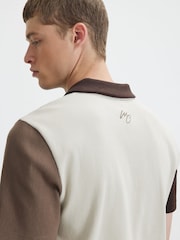 River Island Brown Slim Fit Open Collar Polo Shirt - Image 4 of 4