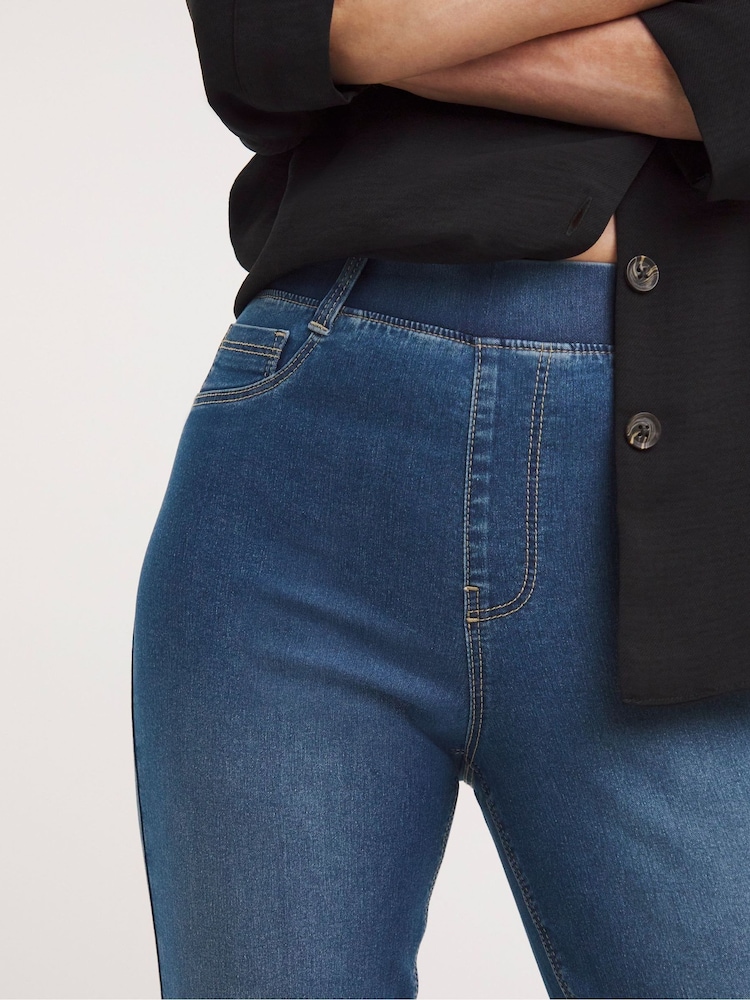 JD Williams Mid Blue Slim Leg Jeggings - Image 4 of 4