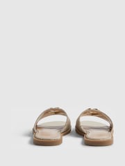 River Island Gold Heart Cutout Mule Sandals - Image 3 of 5
