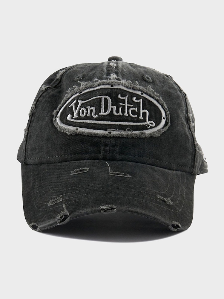 Von Dutch Black Busted Dad Cap - Image 1 of 4 Von Dutch Black Busted Dad Cap - Image 1 of 4