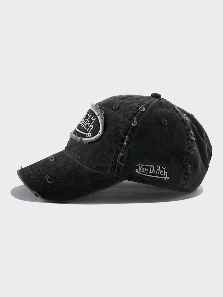 Von Dutch Black Busted Dad Cap - Image 2 of 4 Von Dutch Black Busted Dad Cap - Image 2 of 4